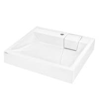 Раковина ARDESTO Charlie, штучний камінь, прямокутний, з відверсієм для змішувача, без переливу, 595х595х115мм, накладна, біла