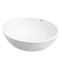 Раковина ARDESTO Jade, штучний камінь, кругла, без отвору для змішувача та переливу, 420х150мм, накладна, біла