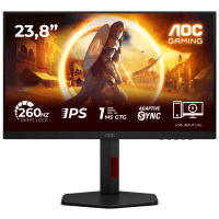 Монiтор TFT AOC 23.8" 24G4ZR IPS FHD 300nit 260Hz(OC) 2*HDMI DP Pivot Black/Red