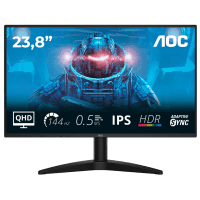 Монитор TFT AOC 23.8" Q24B36X IPS QHD 300nit 144Hz HDMI DP Black