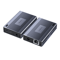 Активный VEGGIEG V-HE60 HDMI 2*1 конвертер 60m, HDMI 1080P, LAN CAT 5E/6At, Grey, Box