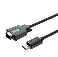 Кабель VEGGIEG V-U401, USB/RS232, PL2303 Chipset, Gray, длина 1.5м, Box