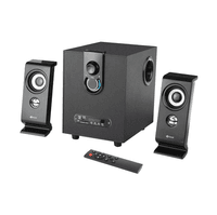 Колонки 2.1 Kisonli TM-9200A, для ПК и ноутбука, питание 220V + jack 3.5mm, 5W+2x3W, 20Hz-20KHz, с сабвуфером, bluetooth, Black, BOX,