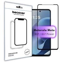 Стекло защитное BeCover Motorola Moto G17/G17 Power Black (715137)