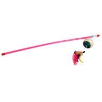 Игрушка для кошек "FOX" Удочка-дразнилка "Шар с перьями" (5901436131373)