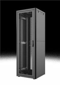 Шафа MIRSAN 19", 36U, GTN, перфоровані двері, 600x800 мм, максимально 1000 кг, чорна