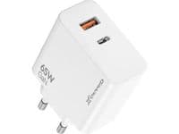 Зарядное устройство Grand-X 1xUSB-C + 1xUSB 65W PD3.0 QC4.0 AFC SCP FCP white (CH-960W)