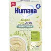 Детская каша Humana Organic Plain Cereal Corn Rice Tapioca безмолочная от 6 месяцев 200 г (4251099602095)