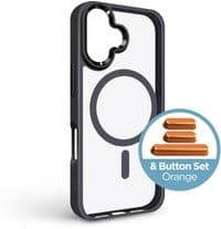 Чохол до мобільного телефона Armorstandart Unit MagCase Apple iPhone 17 Black + Orange Button Set (ARM90579)