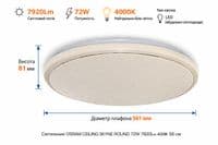 Світильник накладний OSRAM CEILING SKYNE 600мм Round 72Вт 4000K