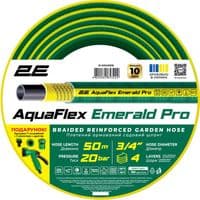 Шланг садовий 2Е AquaFlex Emerald Pro 3/4" 50м 4 шари 20бар -10…+60°C