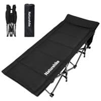 Раскладушка Naturehike CNK2300WS010, полиэстер Oxford, черная (6976507665209)