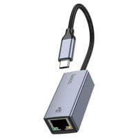 Контролер HOCO UA37 USB 3.0 to Ethernet - Мережевий адаптер 10 / 100 / 1000Mbps з дротом, Black, Blister Q100