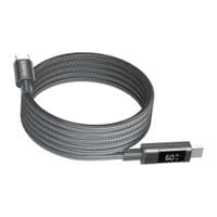Магнитный нейлоновый кабель PD60 Вт USB-C для цифрового дисплея 1,2 м – серый PD60W USB-C to USB-C 1.2m mgn