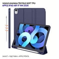 Чехол для планшета BeCover Tri Fold Soft TPU Apple iPad Air 11" M4 2026 Deep Blue (715230)