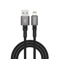 Дата кабель USB 2.0 AM to Lightning 1.0m 2.4A black Grand-X (PL-08B)