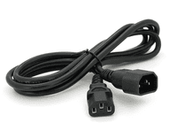 Кабель питания вторичный PC-monitor 1.8m, CCA, 1.5mm, 3pin, IEC C13-C14, Q250, Black, OEM