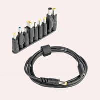 Універсальний кабель для заряджання ноутбука USB-C, з потужністю 5 Вт постійного струму + 9 перехідних штекерів