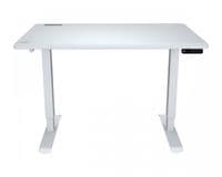 Стіл комп'ютерний з електричним регулюванням висоти, стільниця 120 см, колір білий
