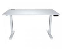Стіл комп'ютерний з електричним регулюванням висоти, стільниця 150 см, колір білий
