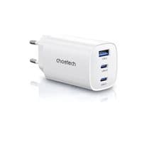 Зарядний пристрій Choetech GaN PD65W, 3 порти, 2*USB-C+A Choetech GaN PD65W 3Ports
