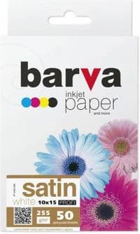 Фотопапір Barva, сатиновий, A6 (10x15), 255 г/м², 50 аркушів, серія "Profi" (IP-V255-266)