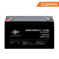 Распродажа! (4159) Аккумулятор AGM LPM 6V - 12 Ah (11-2023)