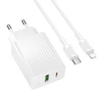 Зарядний пристрій BOROFONE BAS76A Source PD30W+QC3.0 charger set(C to iP) White