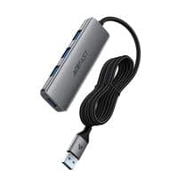 USB-хаб ACEFAST J17 USB-A 4-в-1, металевий сірий