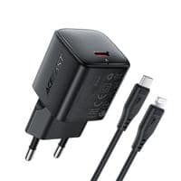 Зарядний пристрій ACEFAST A118 PD30W mini GaN USB-C Fast Charger Set (P16) Black