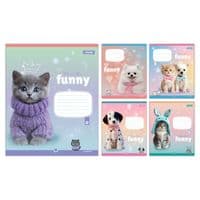 Тетрадь 1 сентября Funny Pets А5 12 листов линия (768209)