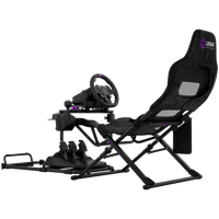 Кокпіт LORGAR FLEX RAF1, Sim Racing Cockpit Advanced, Складаний, 150x72x113 см - ігровий, 38x72x126 см - складений, чорний