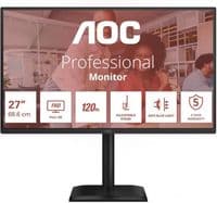 TFT 27" AOC U27E4CV, 4K UHD, IPS, 2xHDMI, DP, USB-C, RJ-45, USB hub, HAS, Pivot,  кол., чорний