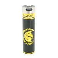 Аккумулятор 18650 Li-Ion LiitoKala King-4000, 4000mAh (3800-4000mAh), 3.7V (2.75-4.2V), Black / Yellow