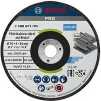 Диск відрізний Bosch Professional Stainless Steel and Metal Grinding Disc 76x4x10мм 2шт