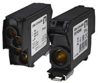 Блок розподільний EDBJ-1x70-4x25/B (192A, 1000V AC/1500V DC, IN: 1x70, OUT: 4x25, чорний)