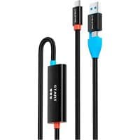 Карта видеозахвата CableTime USB A+C - USB-C 1080p (CC19L)