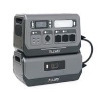 Портативна зарядна станція ALLWEI SGR-PPS2400-2PRO+BAT, 2400W / 4096Wh LiFePO₄, MPPT 500W max ХТ60 / 12 - 60 В / 10 А, 2xDC5521-12V-12A, CarPor2 2xUSB-A-18W, 2xUSB-C-100W, Wi-Fi, 1.5 h, 480x260x535 мм, 42.5кг