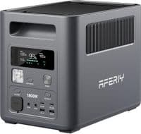 Портативна станція AFERIY AF-P180, LiFePO4 1024Втч. (max1800)Вт, XT60 MPPT 11.5-50В-20А(500W), 4xAC 220v. LED. 2-USB-A 18W, 2xType-C PD20+140Вт, DC+прикурювач 12В/10А, 100% заряд - 1,5 години, 350*220*263 мм, 11.6kg