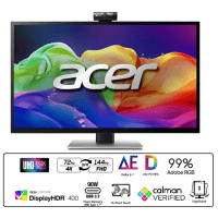 Монiтор TFT ACER 27" PE270KTbmiiphcuzx (UM.HP0EE.014) IPS 4K Touch HDMI DP USB-C WebCam HAS USB Black