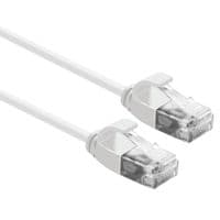 Патч-корд U/UTP, 0.5м, кат. 6А, 28AWG, белый, Slim, LSZH