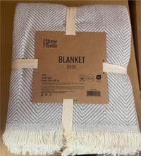 Плед ARDESTO Basic 150х200см, 100% хлопок, серый