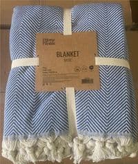 Плед ARDESTO Basic 200х230см, 100% хлопок, синий