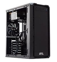 Корпус GTL 3804N1-U3C черный, блок питания 500 Вт, формат Midi Tower, ATX / MicroATX / Mini ITX, 2 порта USB 2.0, 1 порт USB 3.0, 1 порт USB 3.0 Type-C, высота процессора - 155 мм/видеокарты - 330 мм, размеры: 375x195x413 мм, толщина стенок - 0,4 мм, вес - 2,6 кг