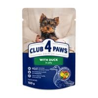 Влажный корм для собак Club 4 Paws Premium для щенков миниатюрных и малых пород с уткой в желе 100 г (4820269144613)