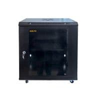 Шафа настінна GEAR 15U 19" 600x600x750 мм, + полка 19", black (GWMSN-15U-600-600)