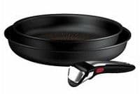 Набор посуды Tefal Ingenio Excellence+, 3 предмета, алюминий, нержавеющая сталь, бакелит, черный