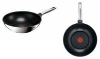 Сковорода ВОК Tefal Emotion+, 28см, нержавеющая сталь, бакелит, черный