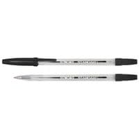 Ручка шариковая Economix STANDARD 0,5мм. Корпус прозрачный, пишет черным (E10117-01)