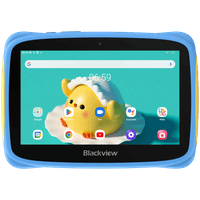 Blackview Tab 3 Kids, Blue, 7-inch HD 1024x600, 7731E Quad-core 1.3GHz, Front 0.3MP; Rear 2MP Camera, 2GB/32GB, 3280mAh battery, NO Charging Doke 3.0 Go (Android 13), WiFi version, 802.11 b/g/n(2.4GHz), Blue